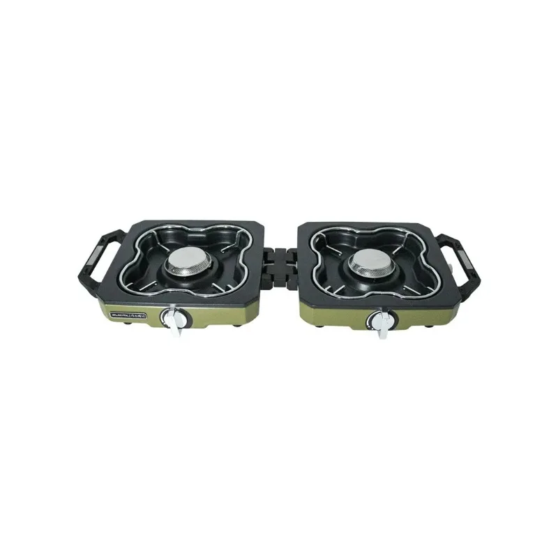 Outdoor Burner Lightweight Portable Electronic Ignition 8000w Barbecue Camping Folding DoubleSplit Fierce Fire Card Stove