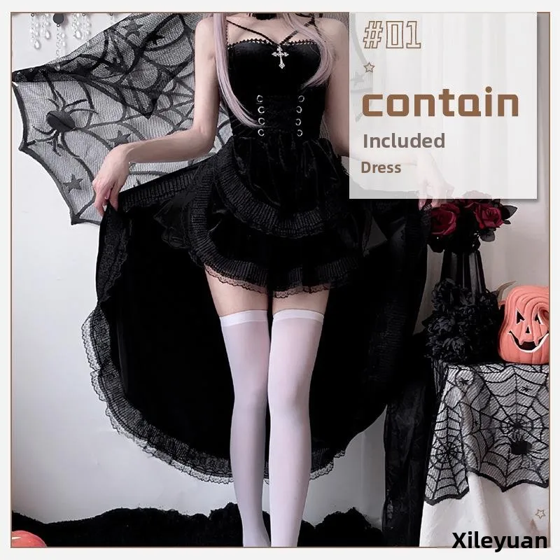 القوطية k Sle loween Dr المرأة يرتدى الساحرة العروس أداء زي الملابس الصينية التقليدية المرحلة