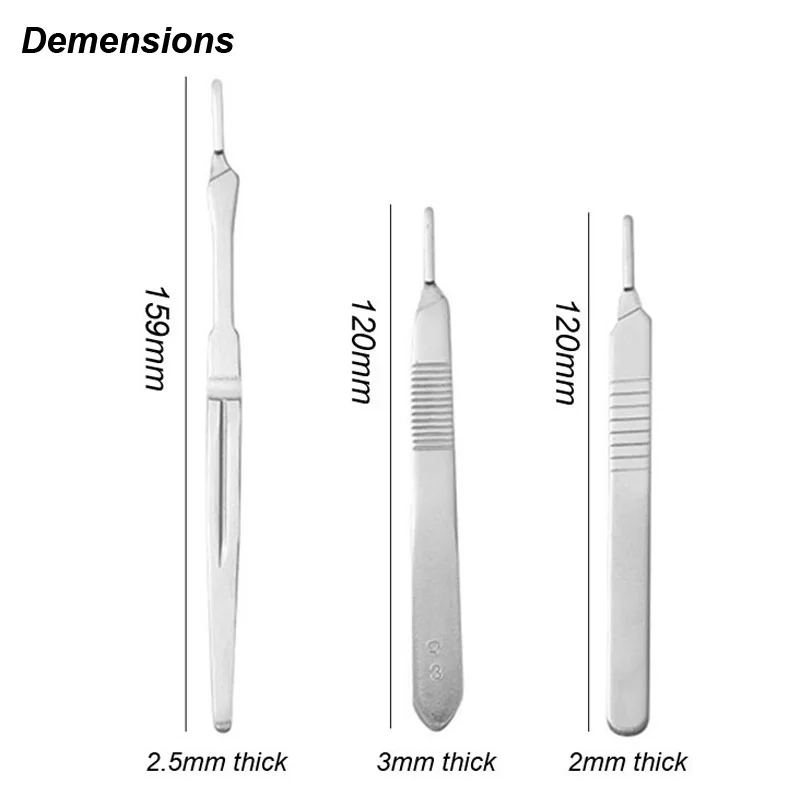 Scalpelmesjes Handvat Dikke Lange Koolstofstaal Carving Metaal Kantoor Chirurgisch Briefpapier Medische Snijmes Nummer 10 11 12 15