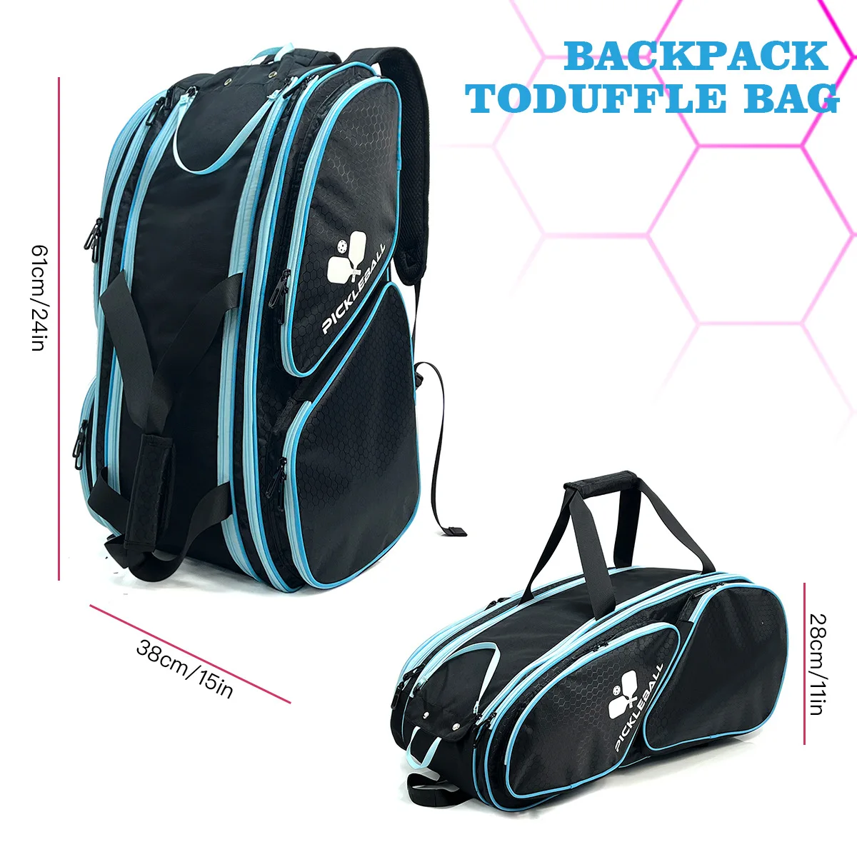 Fitness bag Wear-resistant Oxford cloth Tennis racket bag Waterproof badminton bag