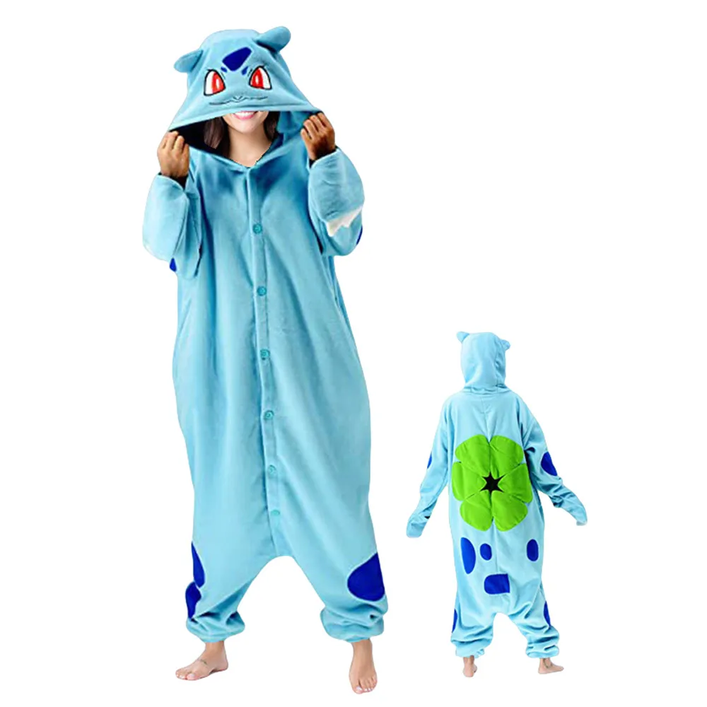 Polar Fleece Game Characters Kigurumi Adult's Cartoon Anime Costumes Onesie Pajamas Halloween Carnival Party Wear