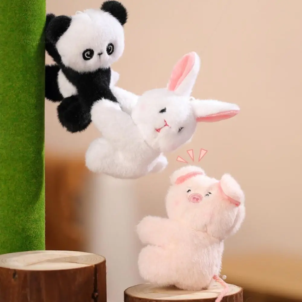 Stuffed Animals Magnetic Doll Keychain Small Plushie Rabbit Pig Panda Plush Toy Kawaii Pendant Plush Keyring Doll Kids Toy