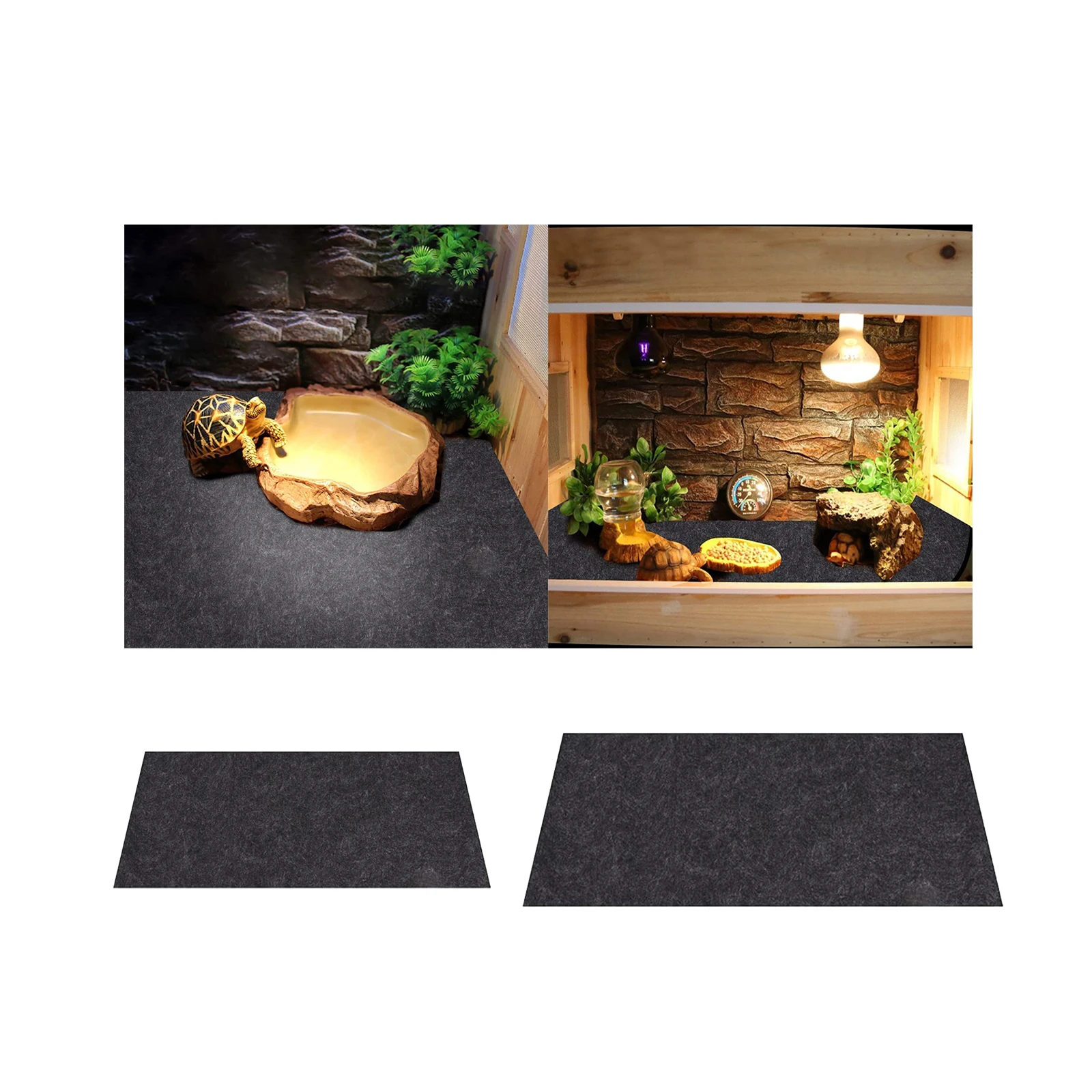 Reptile Carpet Reptile Mat Terrarium Bedding Landscape Pad Reptile Cage Mat Habitat Mat for Iguana Chameleon Snake