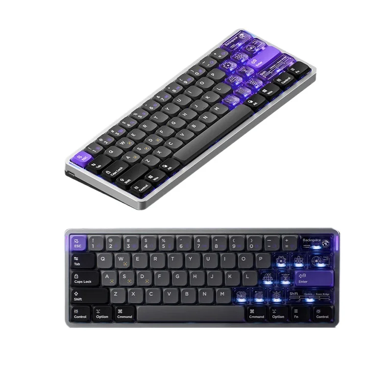 Nuphy Air60 He Keyboard Mekanis Esports Sumbu Magnetik Rendah Pemicu Cepat Latensi Rendah 61key Hot Plug Keyboard Gaming Kustom