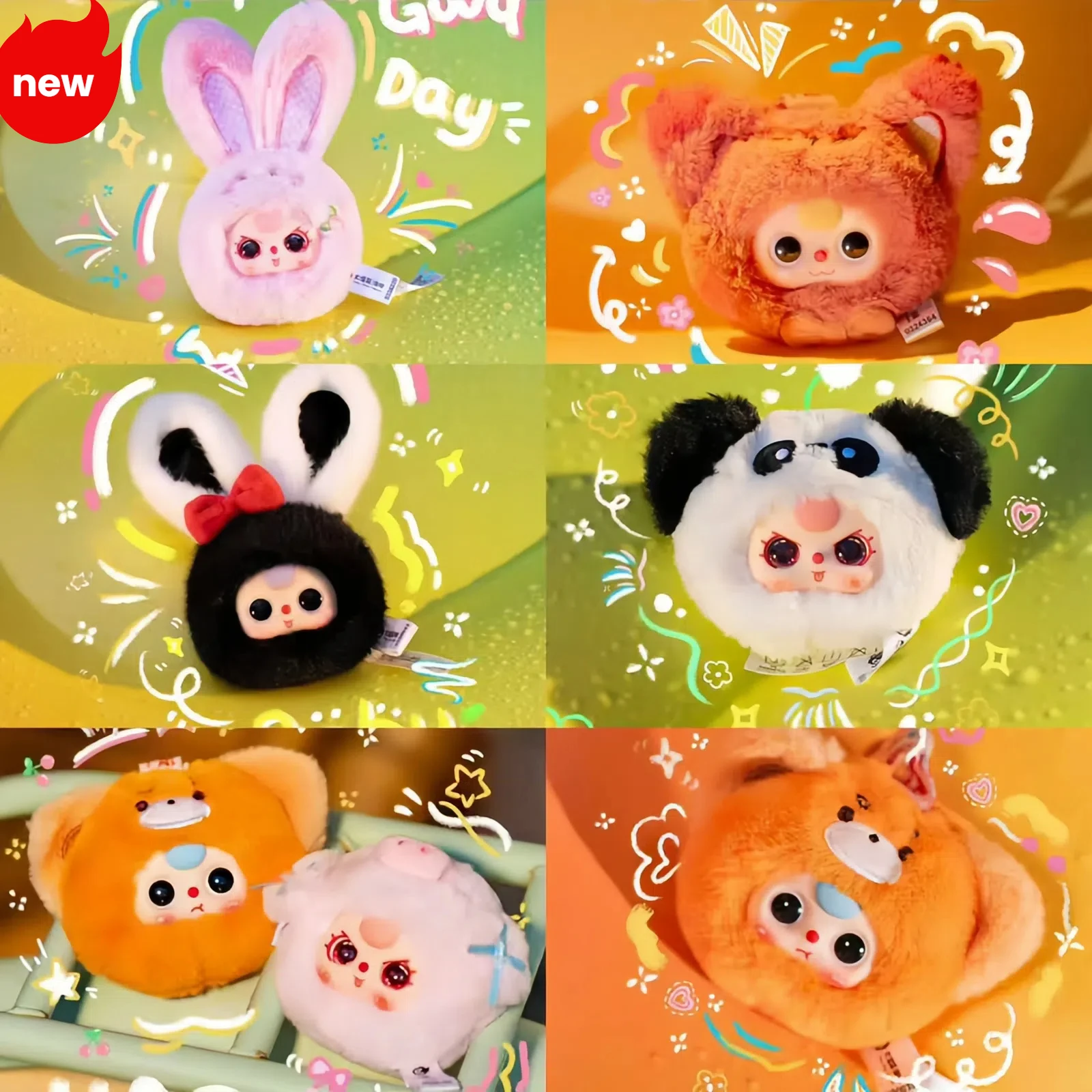

new Baby Three Mini animals Series Vinyl Blind Box Trendy Cute Pendant Anime Figure Peripheral Kids Birthday Girl Gift Toys