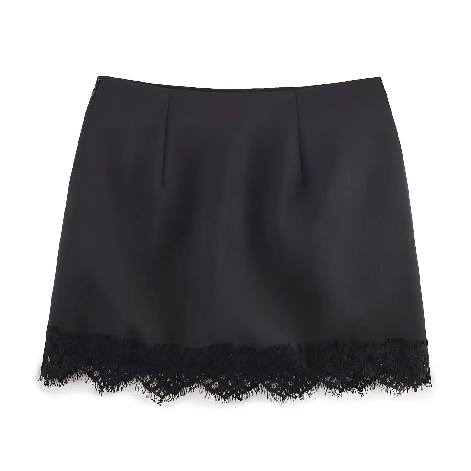 Fashionable Lace Trim Hem Skirt Pants for Women ZR Style Short Length Polyester Fiber 100% Spring Season Ladies Premium Quality