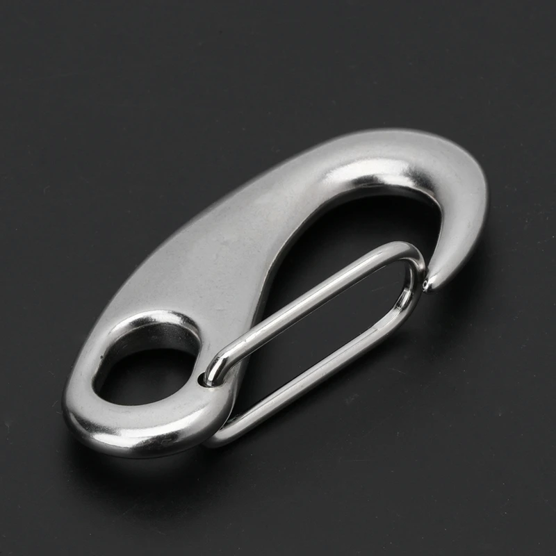 Lock Spring Snap Hooks, RVS 304 Egg Shape Spring Gate Hardware Snap Hook voor Outdoor Camping