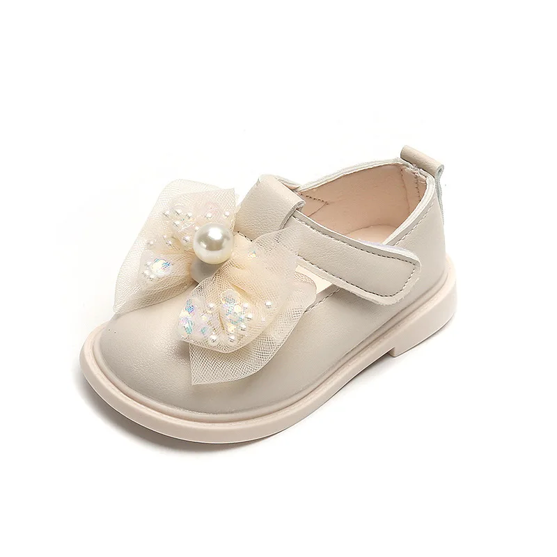 Girls Princess Shoes Spring Autumn Fashion Baby Soft Sole Walking Shoe Bow Children Single Shoes Korean Style Leather Shoe