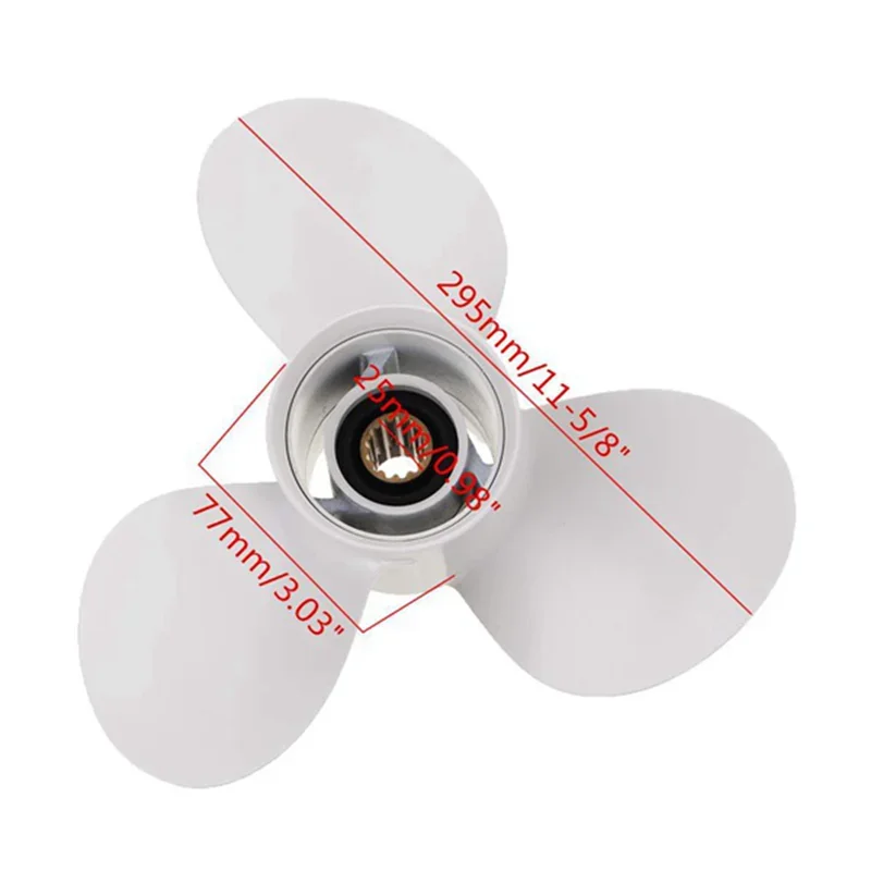 

11 5/8X11-G Boat Propeller Aluminum Alloy For Yamaha Propeller 25-60HP Boat Outboard Propeller 13 Tooth 69W-45947-00-EL