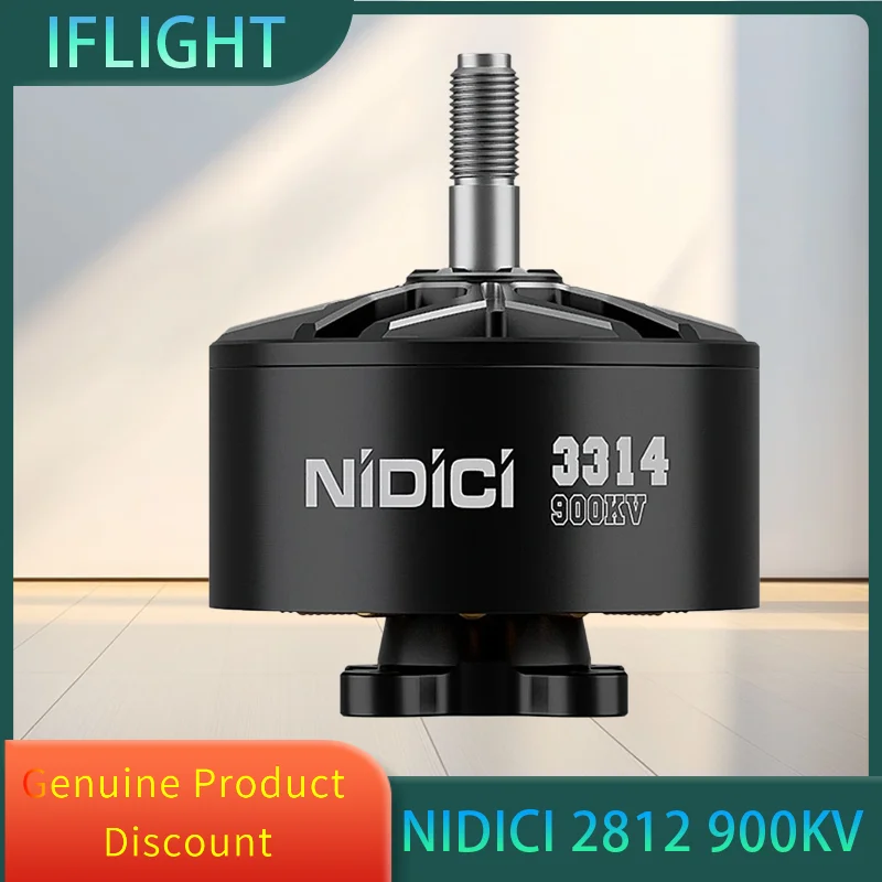 

IFlight NIDICI 2812 900KV Brushless Motor 5mm Shaft Compatible 8-9inch /3314 900KV Compatible 8-9-10inch for RC FPV Drone