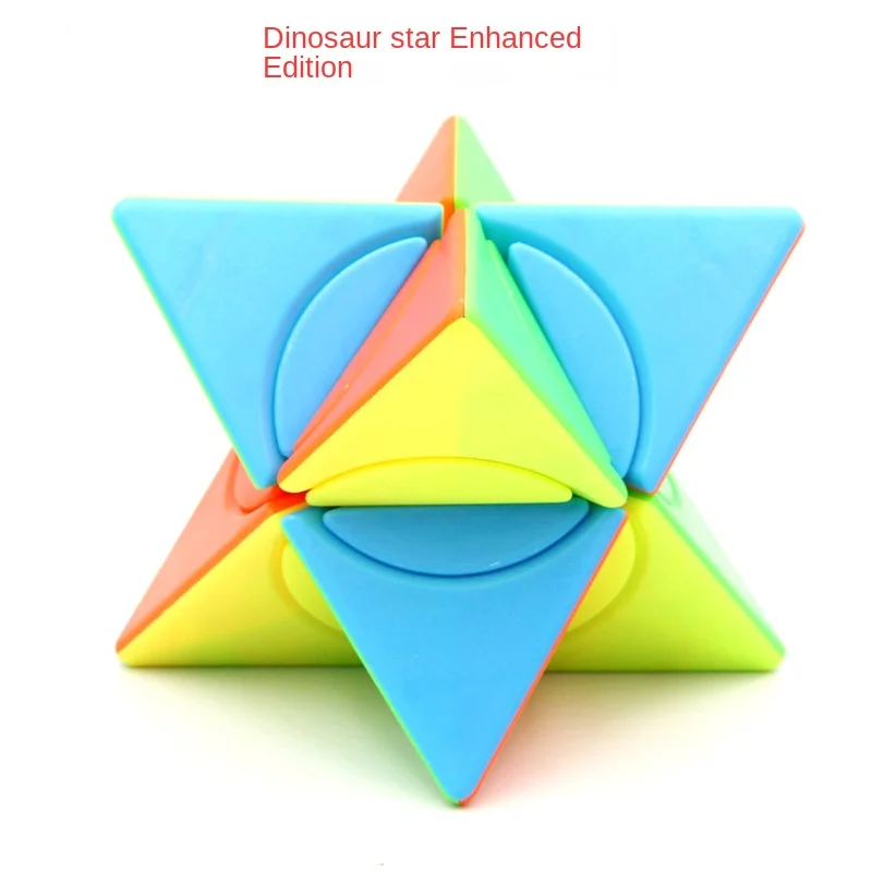 Corner Pyramid Magic Cubes Series Colorful Dinosaur Xingling Crystal Second Generation Octahedral Second Generation Shaped