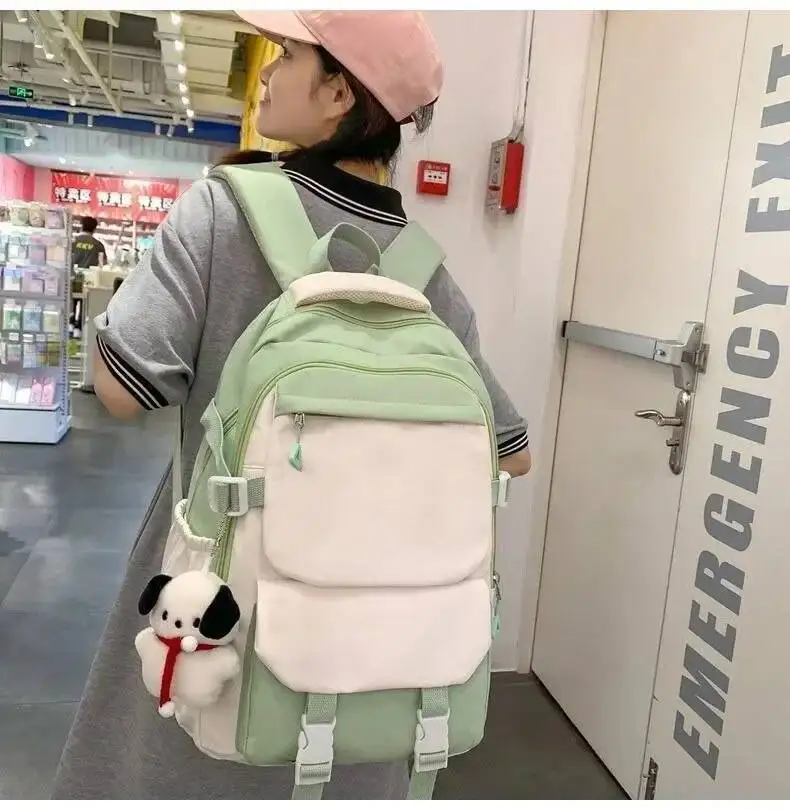 أنيمي لعبة تنفس شبكة أسود أزرق بني أخضر أرجواني Haikyuu طالب المراهقين حقائب مدرسية حقائب الظهر