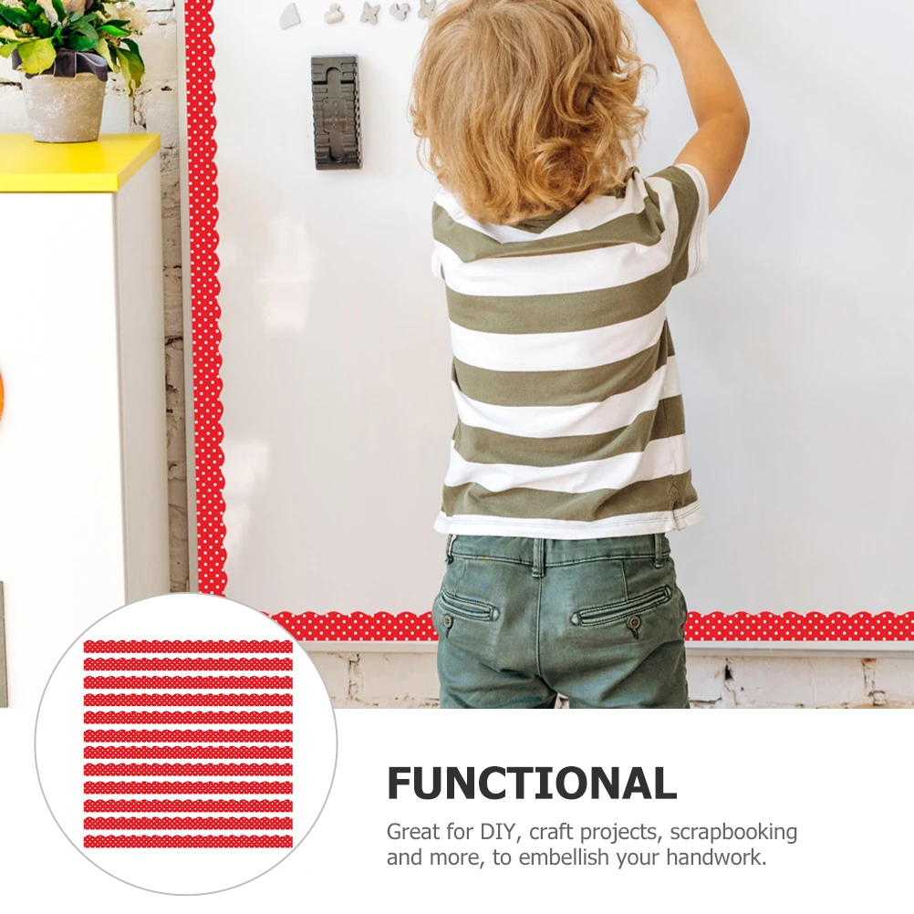 

12pcs Wavy Edge Magnetic Tiles Blackboard Decorations Classroom Borders Removable Trim Stickers Teaching Equipment