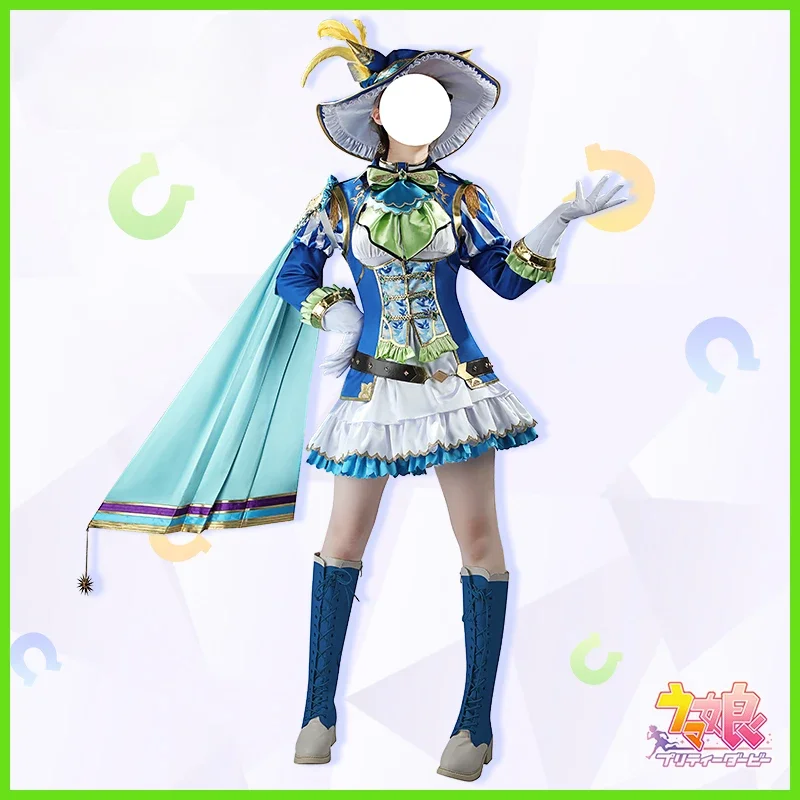 Anime Pretty Derby Satono Diamond Cosplay Costume Halloween Outfits Women New Suit Lovely Dress