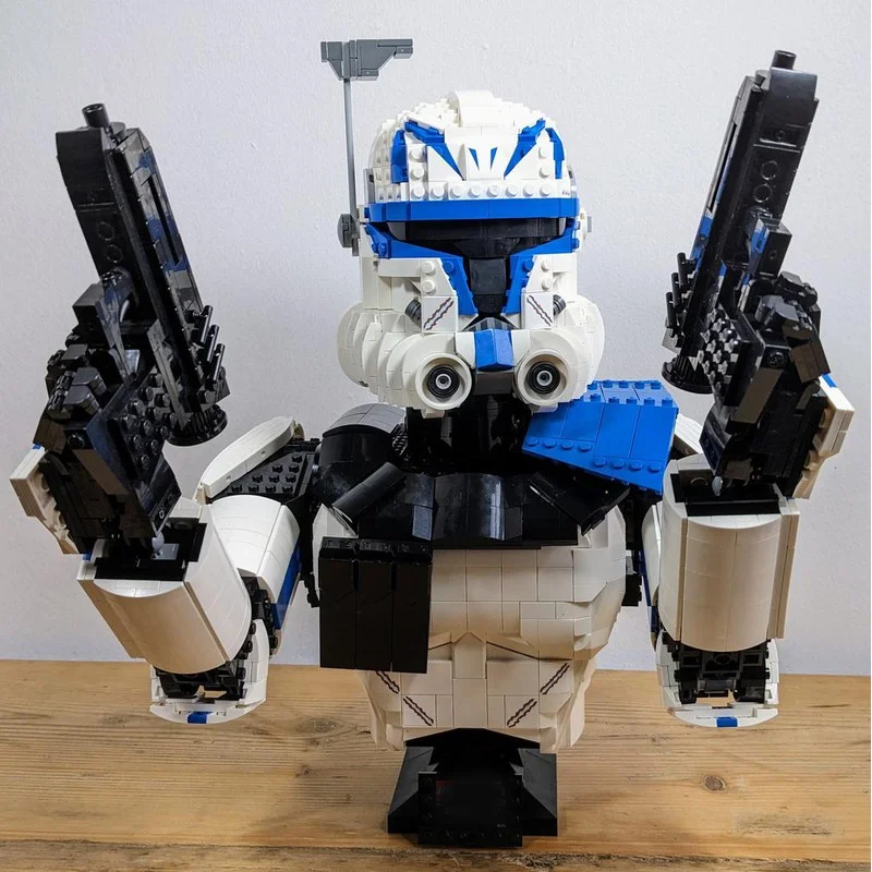 1303 pçs estrela batalha capitão rex busto apenas blocos de construção criativos brinquedo educativo para crianças presente aniversário blocos