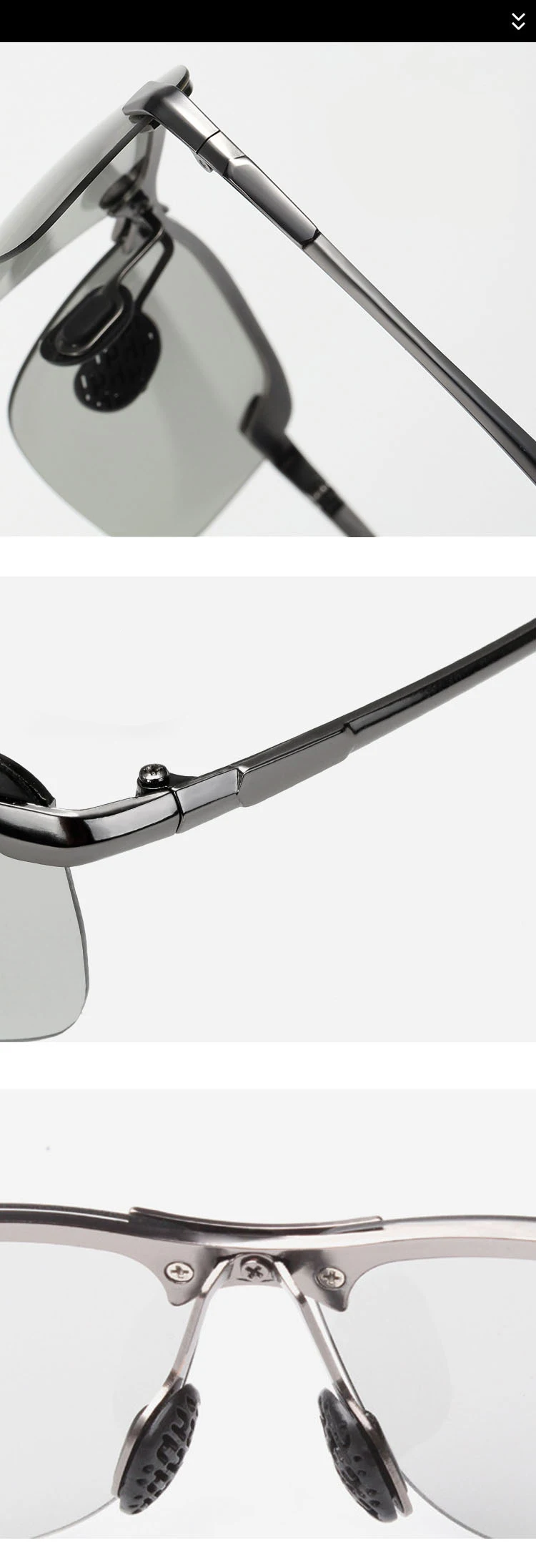 Polarisierte, intelligente, lichtempfindliche, metallwechselnde Sonnenbrille für Herren zum Angeln im Freien – geeignet für das Fahren von Tag und Nacht 3043 – Detail 3
