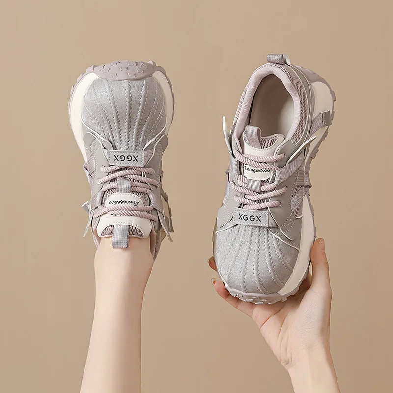

Women's Shoes Fashion Round Head Chunky Sneakers for Woman Exquisite Lace Casual Shoes Luxury Designer Shoes Zapatillas De Mujer