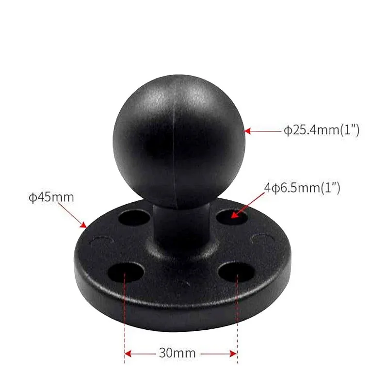 Support de Base de moto à rotule de 1 pouce, pour Garmin DSLR Gopro Xiaomi pour téléphone GPS, support Ram Garmin Zumo/TomTom
