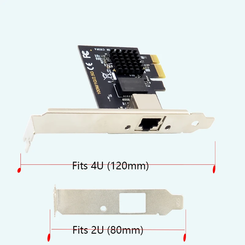 بطاقة واجهة الشبكة PCI Express X1 Gigabit Rj45 100M/1G/2.5G بطاقة شبكة Lan لخادم سطح المكتب عالية السرعة لـ Realtek RTL8125B #6