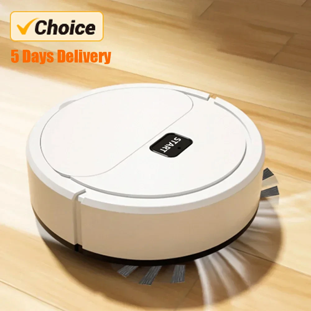 

2024 Automatic Home Floor Robotic Vacuum Cleaner Portable Mini USB Rechargeable Wet Dry Three-In-One Sweeping Machine For Home