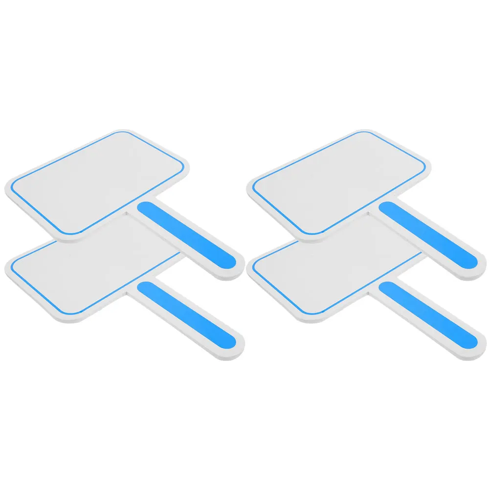 

4pcs Blank Score Boards Erasable Handheld Whiteboards For Sports Voting Smooth Edges Writing Boards Dry Erase Marker
