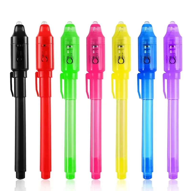 4–12 Stück unsichtbarer Tintenstift, Spionagestift mit UV-Licht, magischer Marker für geheime Nachricht, Schatzkiste, Preise, Kinderparty, Gastgeschenke, Spielzeug, Geschenk – Detail 21