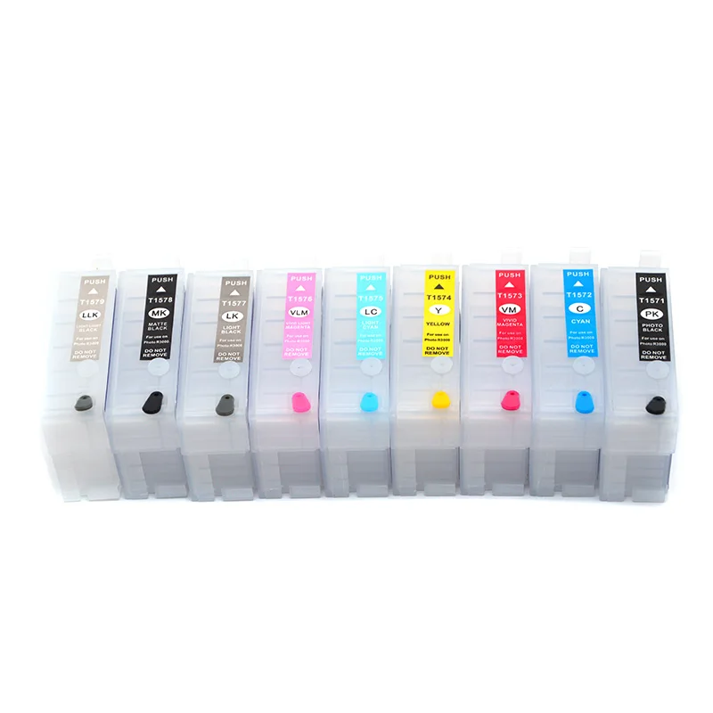 30ML 9Color Refill Ink Cartridge No Chip for Epson P600 P607 P608 PX5V2 R3000 Printer