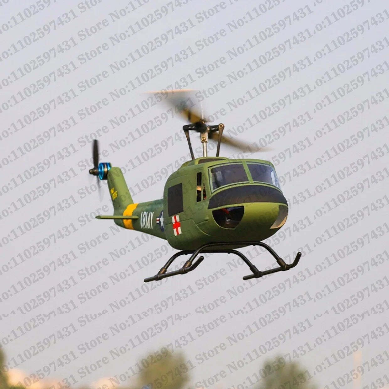 Flywing UH-1 V3 Huey RC Virtual Helicopter Simulation Model Remote Control Model Aircraft 470 Class with H1 Flight Control GPS