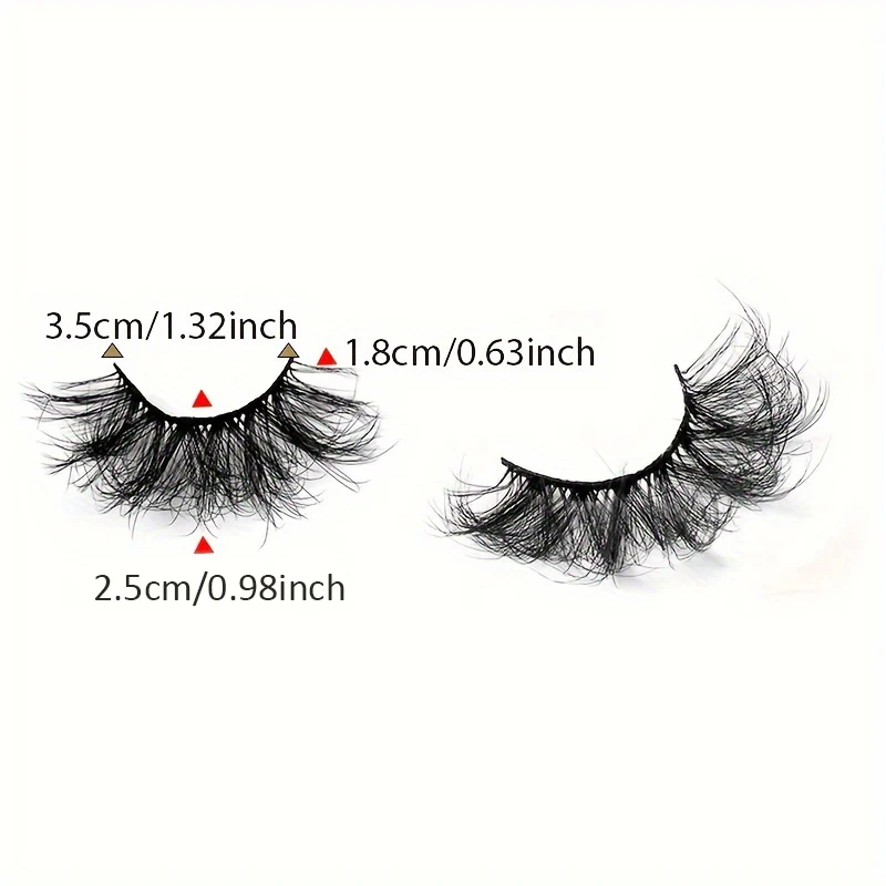 5 pares de pestañas postizas esponjosas 8D, pestañas artificiales hechas a mano gruesas y exageradas, creación de una apariencia llamativa