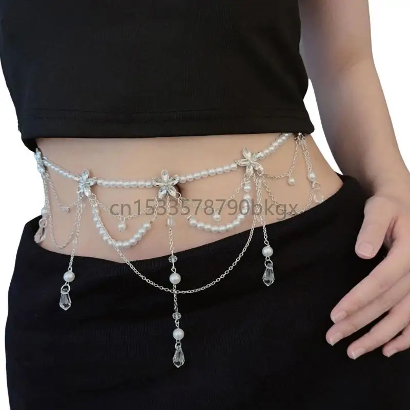 

Multilayer/Single Layer Body Chain Decorative Waist Girdle for Fashion Women J78E
