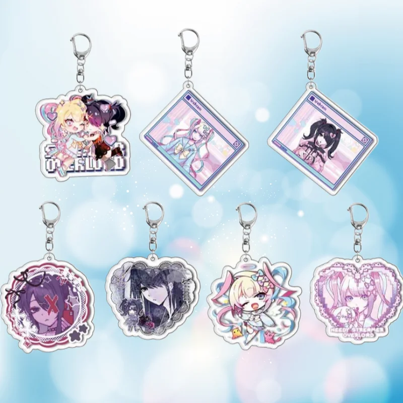 

5Cm Anime Acrylic Keychain Bag Pendant for Needy Streamer Overload Ongaku Ame Ame-chan self-made creativity Exquisite Gift Toy