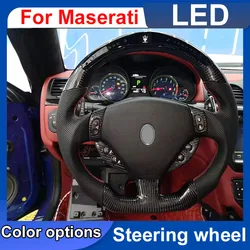 Upgrade Real Carbon Fiber Steering Wheel For Maserati Ghibli Levante Quattroporte Granturismo GT Convertible Sport Competitive