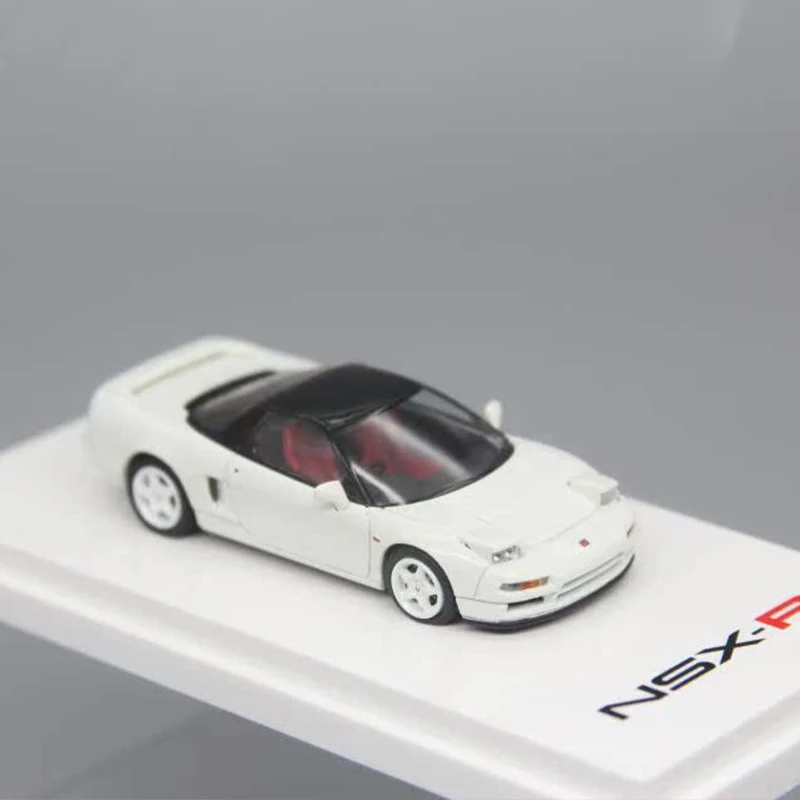 Escala 1:64 decoração de metal 1990 honda nsx na1 supercarro simulação liga modelo de carro com motor colecionáveis presente de aniversário