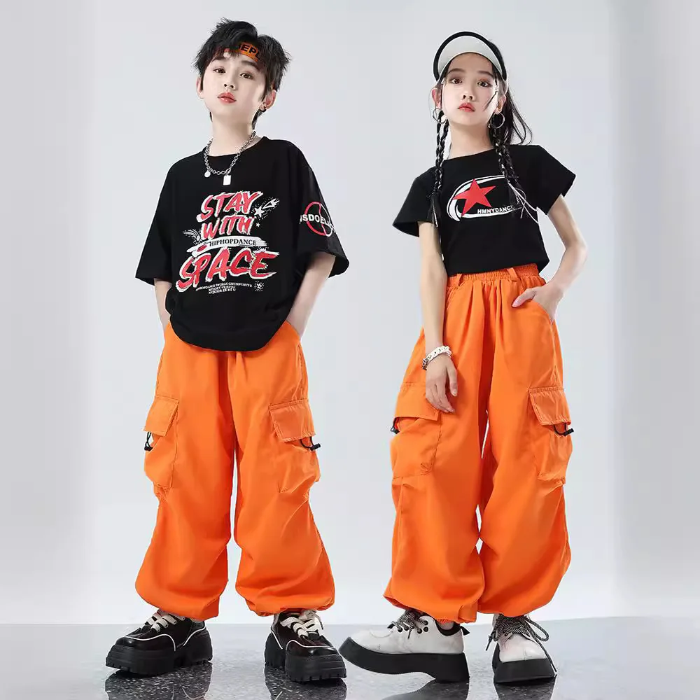 زي رقص الشوارع للأطفال، رقص الجاز للفتيات، مجموعة أزياء أداء الهيب هوب، زي أداء المسرح #2