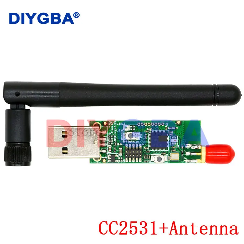 Bezprzewodowy Zigbee CC2531 CC2540 Sniffer Bare Board analizator protokołu pakietowego klucz sprzętowy interfejsu USB moduł pakietu przechwytującego + antena