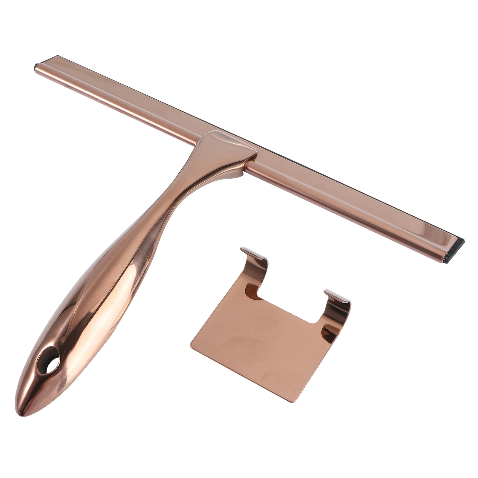 

Stainless Steel Glass Wiper Bronze Silicone Home Bathroom Scraper Floor Wipers Cleaning Tool for Car