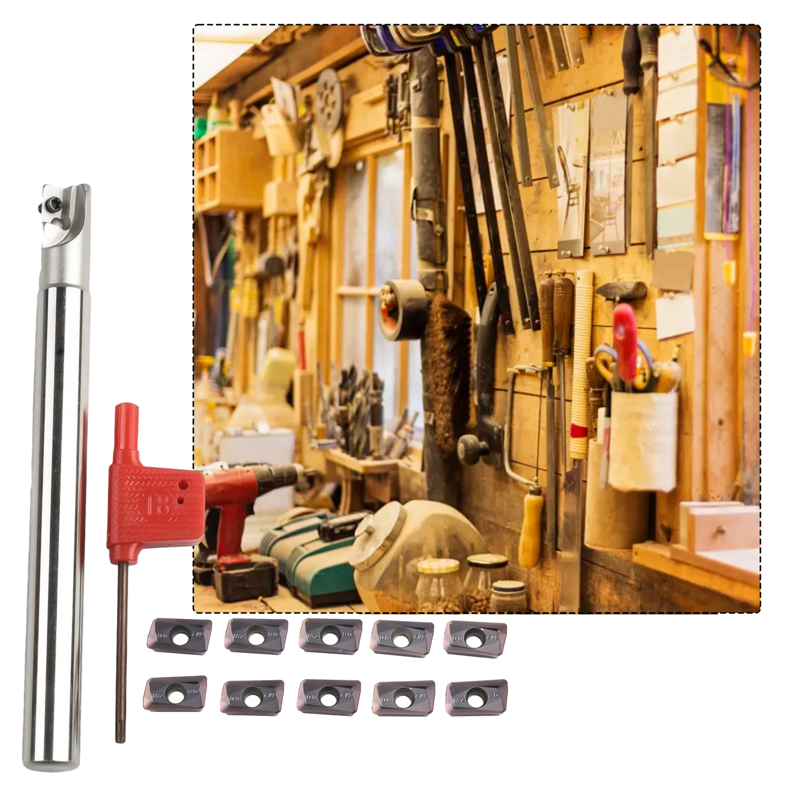 

APMT1135 Turning tool Cutter Equipment Face end millcarbide Insert Holder Indexable Threading Wrench Practical