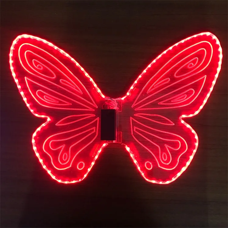 

LED luminous butterfly disc wings colorful angel wings children's princess stage cos photo performance props acrylic
