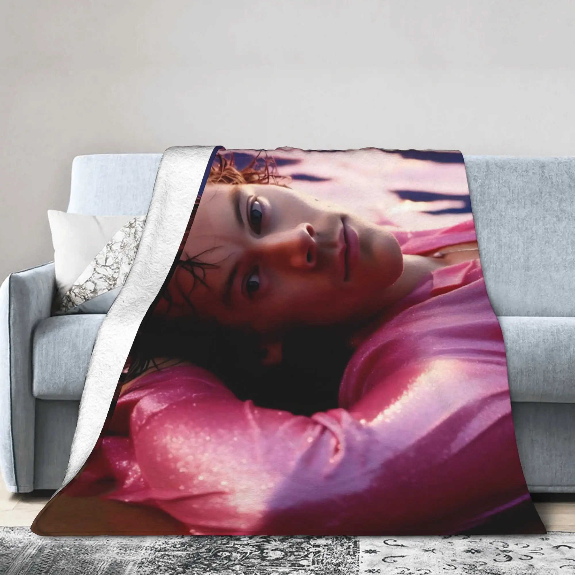Kiss All The Time Album Blanket Harrys Music Styles Fuzzy Novelty Warm Throw Blanket for Bedspread Summer