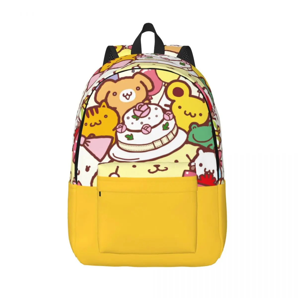 Versatile Cute Dog Schoolbag Office Work School Zipper Closure Sanrio Pom Pom Purin Couple College Bag For Gifts