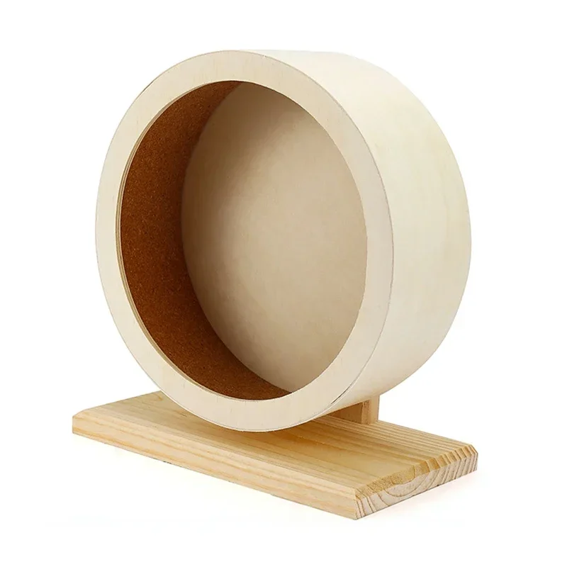 

Wooden Ultra-Quiet Hamster Running Wheel Bracket Roller Hamster Sugar Glider Flower Branch Mouse Toy Landscape