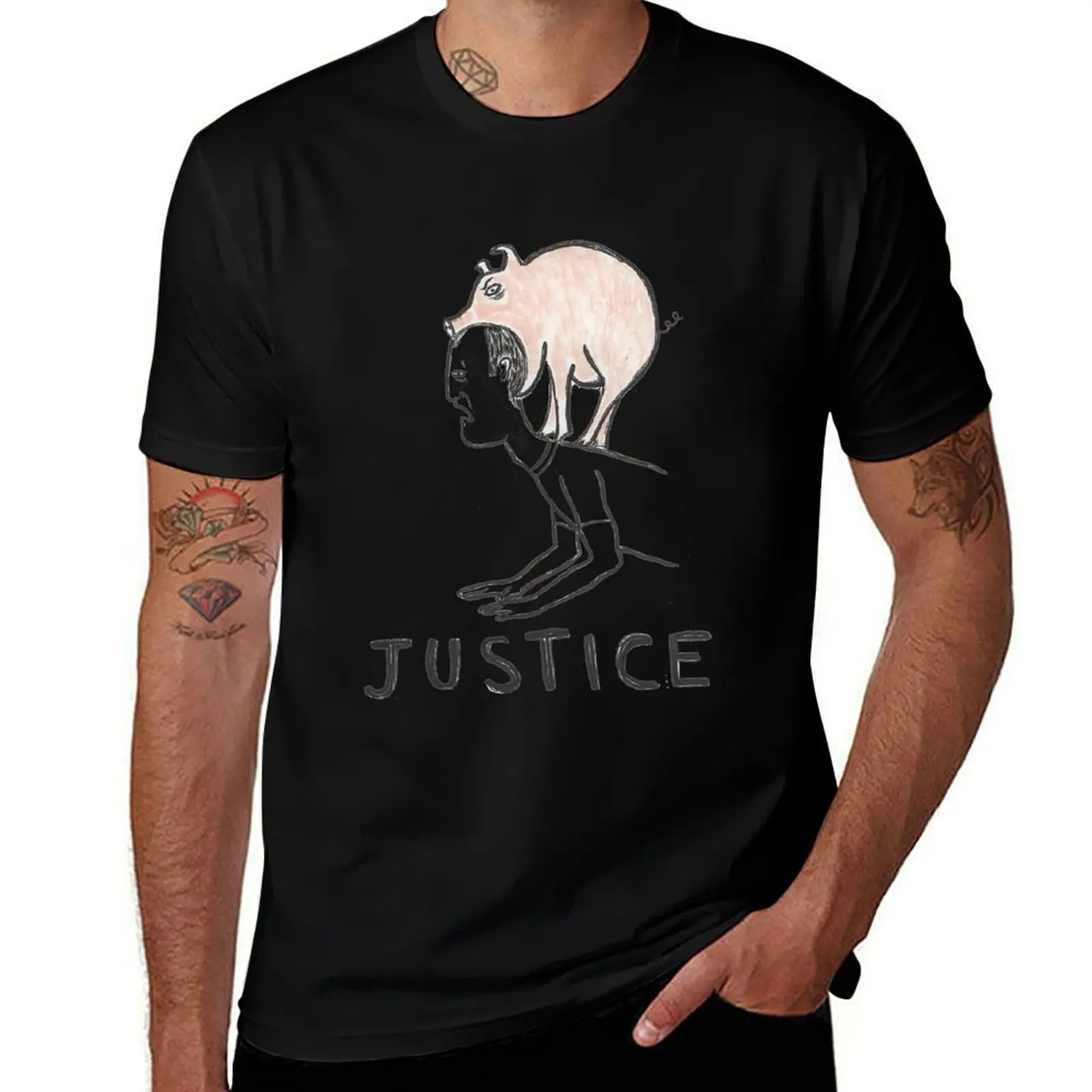 

Justice T-Shirt Cool Feeling Summer Tee Shirt