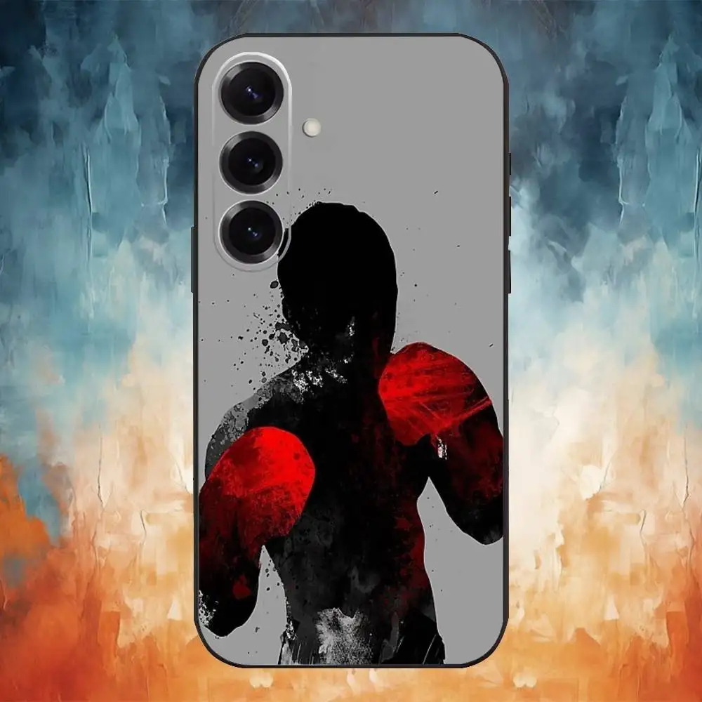 حافظة هاتف الملاكمة لهاتف سامسونج جالاكسي A73، A72، A71، A70، A53، A52، A51، غطاء أسود ناعم آخر #5