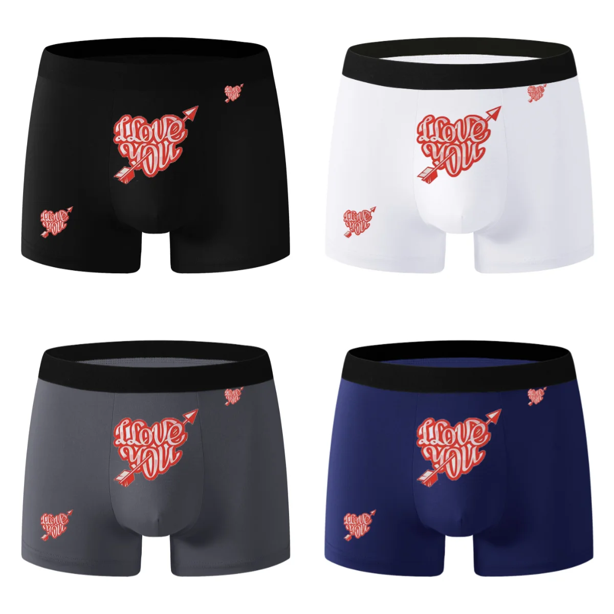 

4pcs new close-fitting boxer shorts are a musthave for men black underwear for the summer of 2025 is comfortable High quality