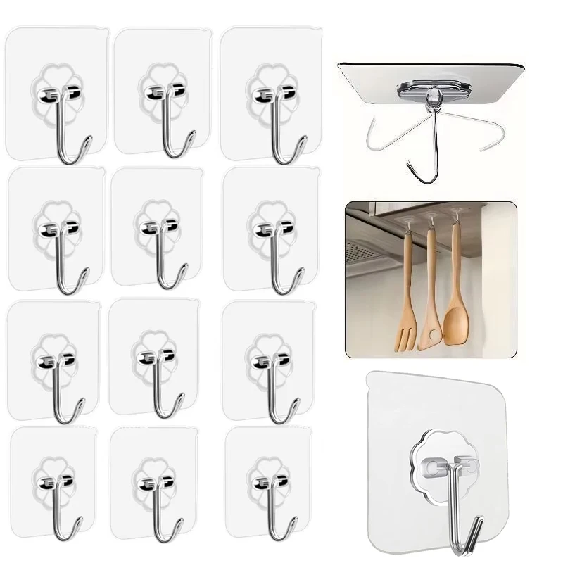 Household Hook Heavy Duty Wall Hanging Multi Function Sticky Hook For Outdoor Kitchen Door Wall Hanger Hooks Sticky Wall Hook