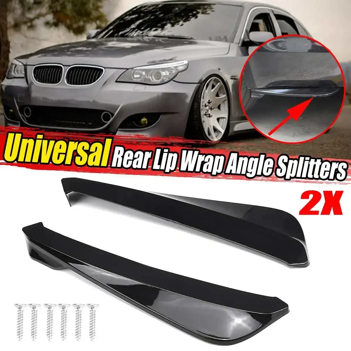 Universal Car Rear Bumper Lip Diffuser Spoiler Scratch Protector For BMW E90 E92 For LEXUS For Subaru For Infiniti Q50 Body Kit