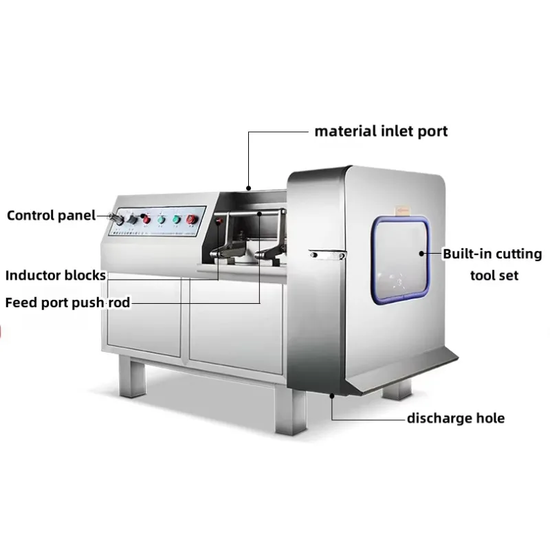 350 550 Frozen Meat Dicing Machine Industrial Use | Automatic Meat Cube Cutter for Beef Pork Chicken Processing
