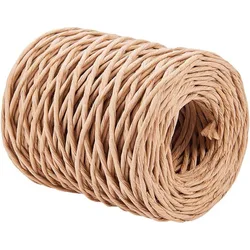 55 Yards Floral Iron Bind Stem Wire 2mm Paper Wrapped Rattan Rope Rustic Paper Twine for Flower Bouquets DIY Crafts Gift Wrap