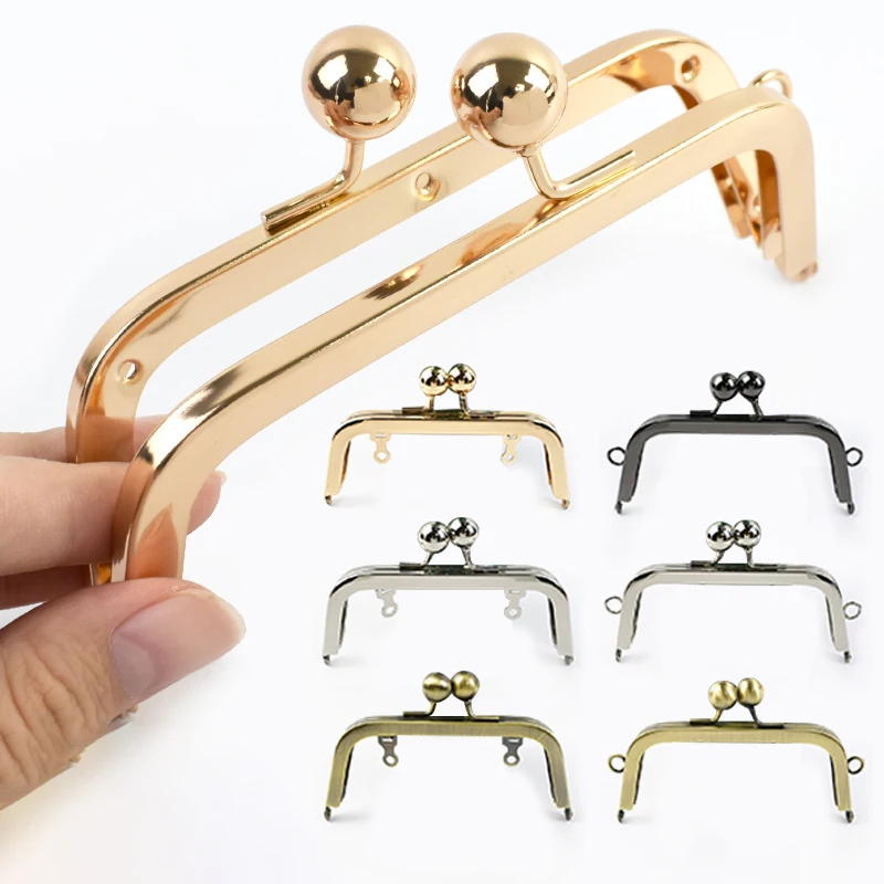 

1/2/3Pcs 14cm Square Metal Handle Purse Frames Kiss Clasp for Women Handbag Handles DIY Sewing Brackets Hardware Accessories