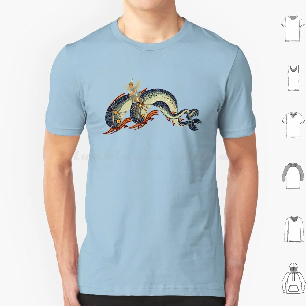 Eros Riding On Dolphins T Shirt Men Women Kids 6Xl Eros Eros Riding On Dolphins Greece Ancient Greece Mosaic Ancient Mosaic